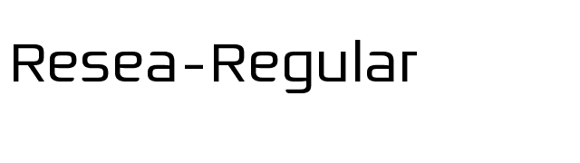 Resea-Regular font preview