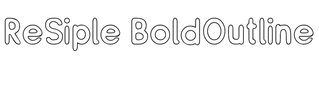 ReSiple BoldOutline font preview