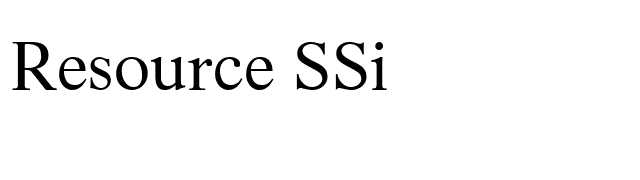 Resource SSi font preview