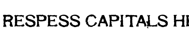 Respess Capitals Heavy font preview