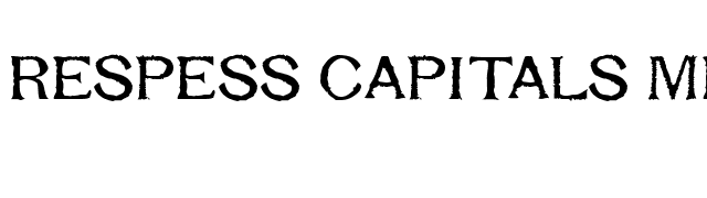 Respess Capitals Medium font preview