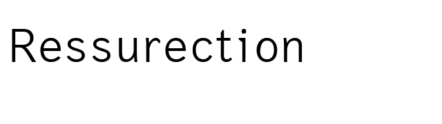 Ressurection font preview