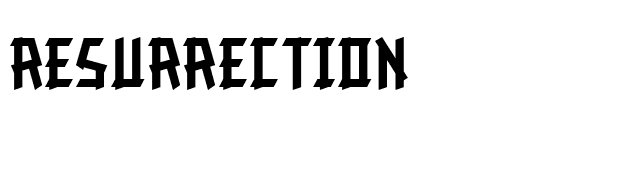 Resurrection font preview