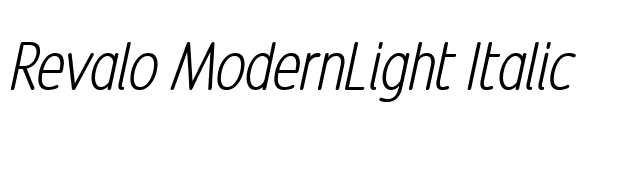 Revalo ModernLight Italic font preview