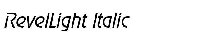 RevelLight Italic font preview