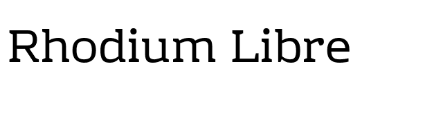 Rhodium Libre font preview