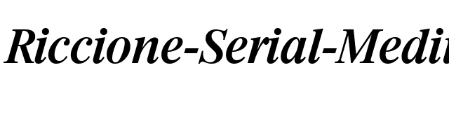 Riccione-Serial-Medium-RegularItalic font preview