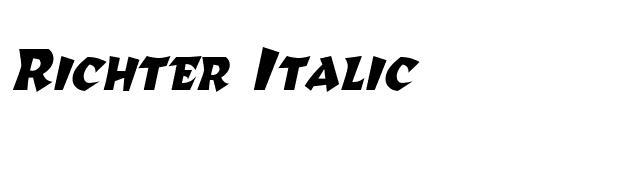 Richter Italic font preview