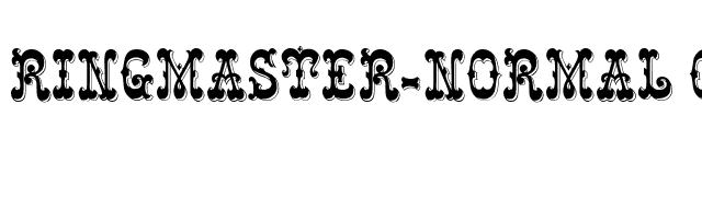 Ringmaster-Normal OTF font preview