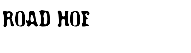 Road Hoe font preview