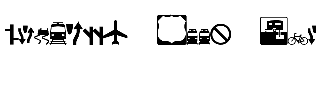 Roadgeek 2005 Icons font preview