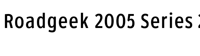 Roadgeek 2005 Series 2W font preview