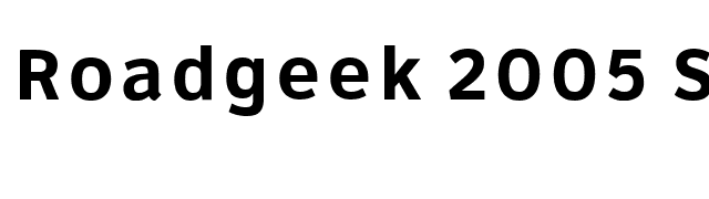 Roadgeek 2005 Series 5B font preview