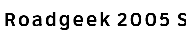 Roadgeek 2005 Series 5W font preview