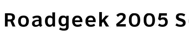 Roadgeek 2005 Series 6W font preview