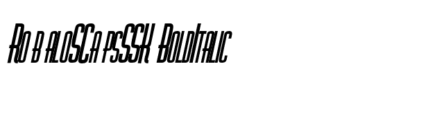 RobaloSCapsSSK BoldItalic font preview