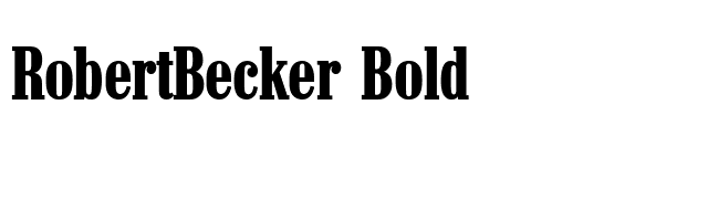 RobertBecker Bold font preview