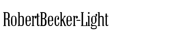 RobertBecker-Light font preview