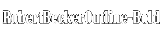 RobertBeckerOutline-Bold font preview