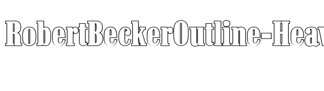 RobertBeckerOutline-Heavy-Regular font preview