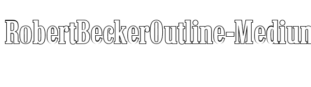 RobertBeckerOutline-Medium-Regular font preview