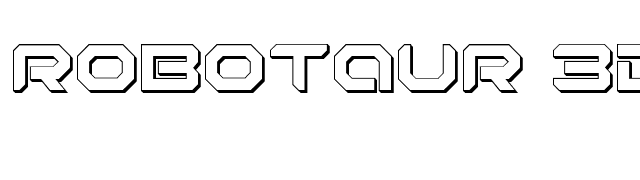 Robotaur 3D font preview