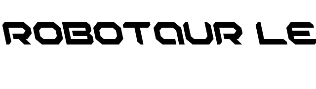 Robotaur Leftalic font preview