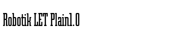 Robotik LET Plain1.0 font preview