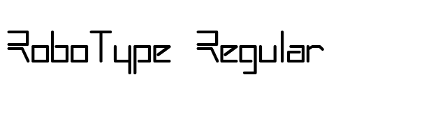 RoboType Regular font preview