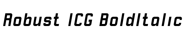 Robust ICG BoldItalic font preview