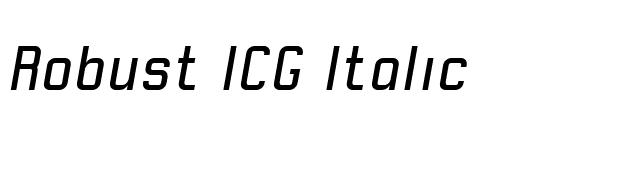 Robust ICG Italic font preview