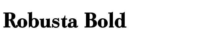 Robusta Bold font preview