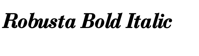 Robusta Bold Italic font preview