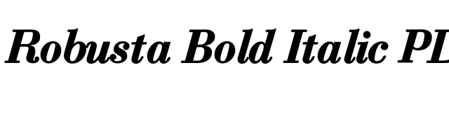 Robusta Bold Italic PDF font preview