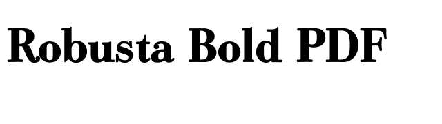 Robusta Bold PDF font preview