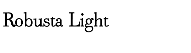 Robusta Light font preview