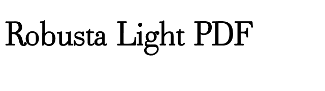 Robusta Light PDF font preview