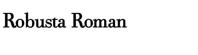 Robusta Roman font preview