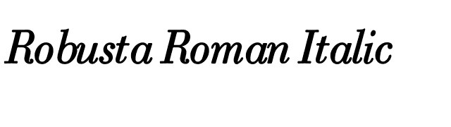 Robusta Roman Italic font preview