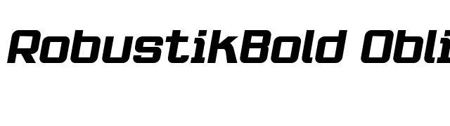 RobustikBold Oblique font preview