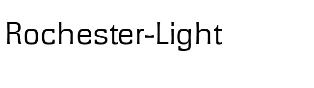 Rochester-Light font preview