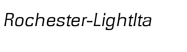 Rochester-LightIta font preview