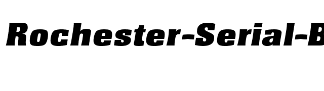 Rochester-Serial-Black-RegularItalic font preview