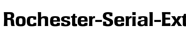 Rochester-Serial-ExtraBold-Regular font preview