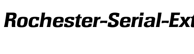 Rochester-Serial-ExtraBold-RegularItalic font preview