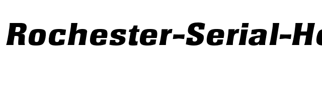 Rochester-Serial-Heavy-RegularItalic font preview