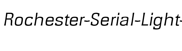 Rochester-Serial-Light-RegularItalic font preview