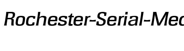 Rochester-Serial-Medium-RegularItalic font preview