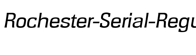 Rochester-Serial-RegularItalic font preview