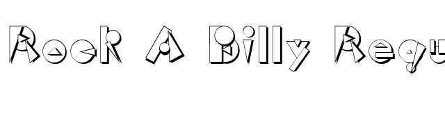 Rock A Billy Regular font preview